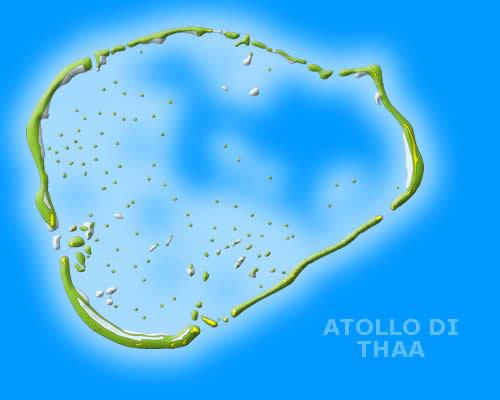 Atollo di Thaa alle Maldive